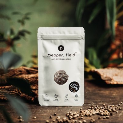 Pepper Field Kampotský Pepř zelený lyofilizovaný se solí EXCLUSIVE doypack 20 g