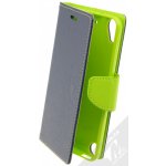 Pouzdro ForCell Fancy Book lime HTC Desire 530 modré – Hledejceny.cz