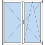 OknaDvereNaMiru.cz Dvoukřídlé balkonové dveře O + OS bílá 140 x 185 cm – Hledejceny.cz
