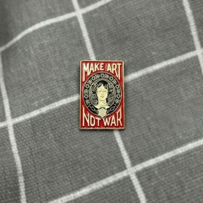 Pinarna Make art not war Tvořte umění, ne válku červený – Zboží Dáma