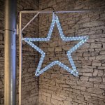DECOLED Easy Fix 2D LED světelná hvězda, Ø 74 cm, ledově bílá, sada na veřejné osvětlení, hliník – Hledejceny.cz