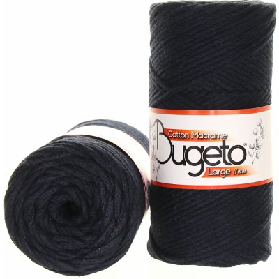 Maccaroni Cotton Macrame Large 3mm temná modrá 206_121 – Zboží Dáma