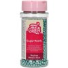 Dekorace na dort Fun Cakes Sugar Pearls - perly střední modré - metalické 80g