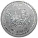 The Perth Mint Lunární série II. stříbrná mince 1 AUD Year of the Goat Rok kozy 1 Oz