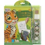 Grafix Omalovánky s razítky a washi páskami 28x21 cm Safari – Zboží Mobilmania