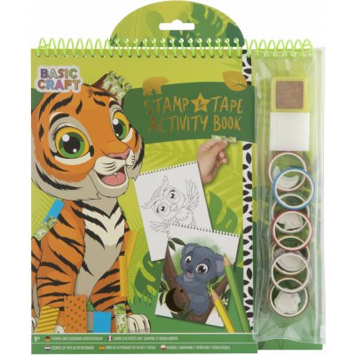 Grafix Omalovánky s razítky a washi páskami 28x21 cm Safari – Zboží Mobilmania