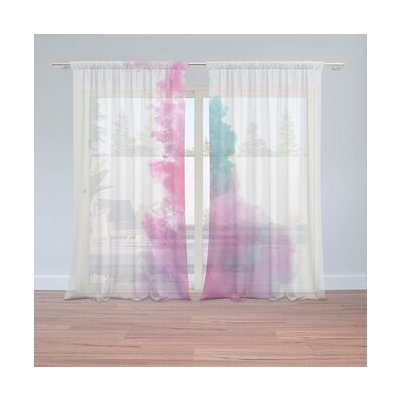 Sablio Záclony Barevný kouř: 2ks 150x250cm – Hledejceny.cz