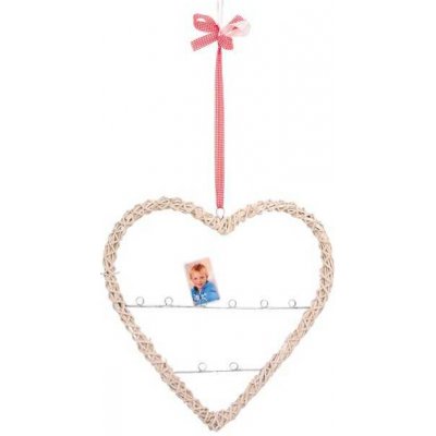Small Foot Bytové dekorace proutěné srdce s držákem na fotografie – Zboží Mobilmania