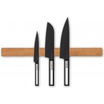 Wook | dřevěná magnetická lišta na nože - třešeň montáž: montáž na sklo/zeď, velikost: 60 x 4 x 2cm (11 nožů) – Zboží Mobilmania