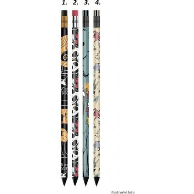 Grafitová tužka Colorino Tim Burton HB s pryží, mix motivů – Hledejceny.cz