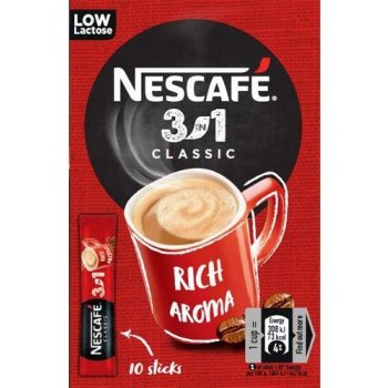 Nescafé 3in1 Classic sáčky 10 x 16.5 g od 39 Kč - Heureka.cz