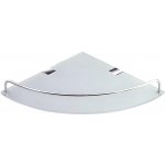 AQUALINE RB115 Rumba skleněná rohová police 25 x 4,2 x 25 cm, čiré sklo – Hledejceny.cz