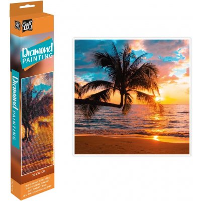 Craft Creative Diamantové malování Západ slunce 30 x 30 cm – Sleviste.cz