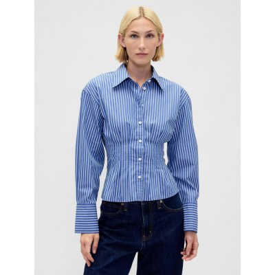 GAP Popelínová košile Fitted Shirt Modrá – Hledejceny.cz
