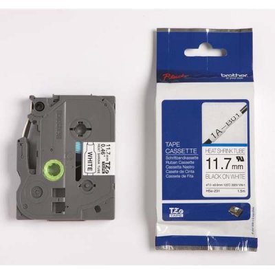 Smršťovací bužírky Brother HSE-231, 11.7mm, černý tisk/bílý podklad, originál – Zboží Živě