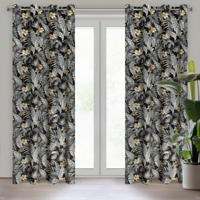 EUROFIRANY ZATEMŇOVACÍ ZÁVĚS NA KROUŽCÍCH LOREN 140X250 CM VZOROVANÁ – Sleviste.cz