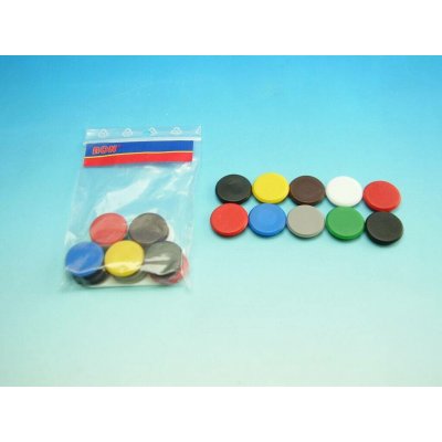 Magnet 24 mm mix barev balení 10 ks – Hledejceny.cz