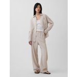 GAP Lněné kalhoty Relaxed Wide-Leg Béžová – Sleviste.cz