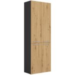 TP Living Koupelnová skříňka se 2 koši na prádlo NEL ART I dub artisan/antracit – Zboží Mobilmania