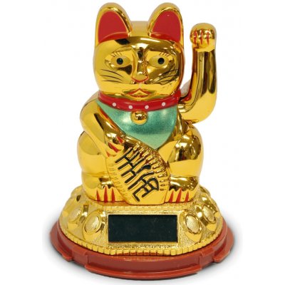 SOLÁRNÍ japonská KOČKA ŠTĚSTÍ s tlapkou MANEKI NEKO – Zboží Dáma