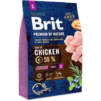 Brit Premium by Nature Junior S 3 kg – Zboží Mobilmania