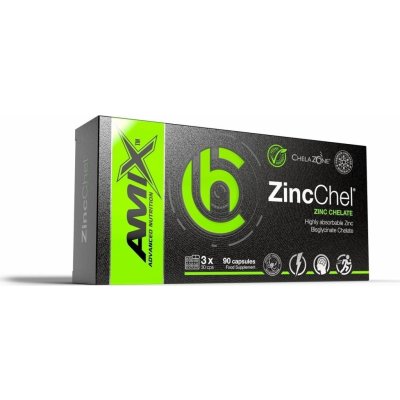 Amix ChelaZone ZincChel Zinc Bisglycinate Chelate 90 kapslí – Hledejceny.cz