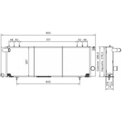 NTY Chladič voda JEEP CHEROKEE XJ 2.5TD 1993-2001 52029100 53001174 | Zboží Auto