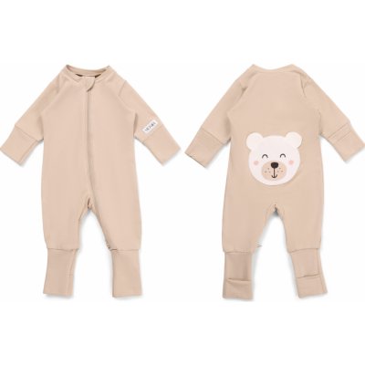 Moniel Dětský rostoucí overal Medvěd Pastel béžová – Hledejceny.cz
