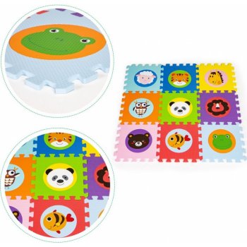 Eco Toys Pěnové puzzle Zvířátka 9ks