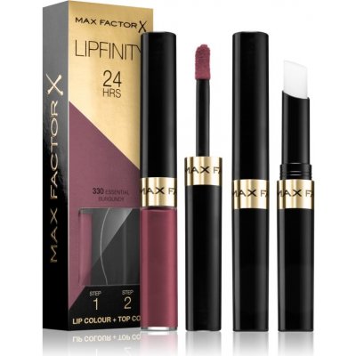 Max Factor Lipfinity 24HRS dlouhotrvající rtěnka s balzámem 330 Essential Burgundy 4,2 g – Zboží Mobilmania