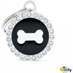 MF BLACK GLAM BONE 2,85x2,15cm gravírovateľný přívěsek – Zboží Mobilmania