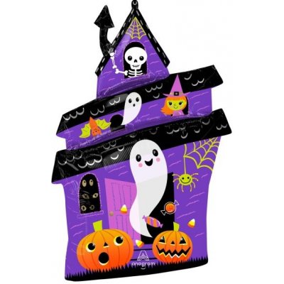 Anagram Foliový balónek Halloween strašidelný dům 58 cm x 81 cm – Zboží Dáma