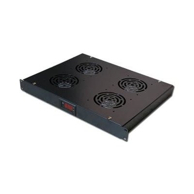 Ventilační jednotka XtendLan SFAN1U4T-B-EK Ventilační jednotka, výška 1U, pro rozvaděče hloubky 350 mm, 4x ventilátor s termostatem SFAN1U4T-B-EK – Hledejceny.cz