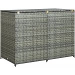 Greatstore Polyratanový 148 x 77 x 111 cm antracitový – Zboží Mobilmania