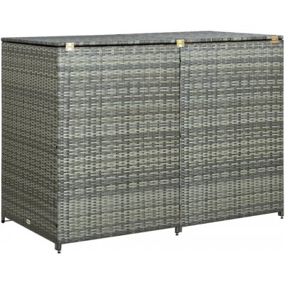 Greatstore Polyratanový 148 x 77 x 111 cm antracitový – Sleviste.cz