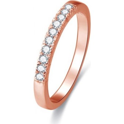 Beneto Růžově pozlacený stříbrný prsten s krystaly AGG188 od 193 Kč -  Heureka.cz