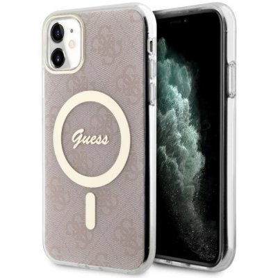 Guess iPhone 11 6,1" růžové tvrdé pouzdro 4G MagSafe (GUHMN61H4STP) – Sleviste.cz