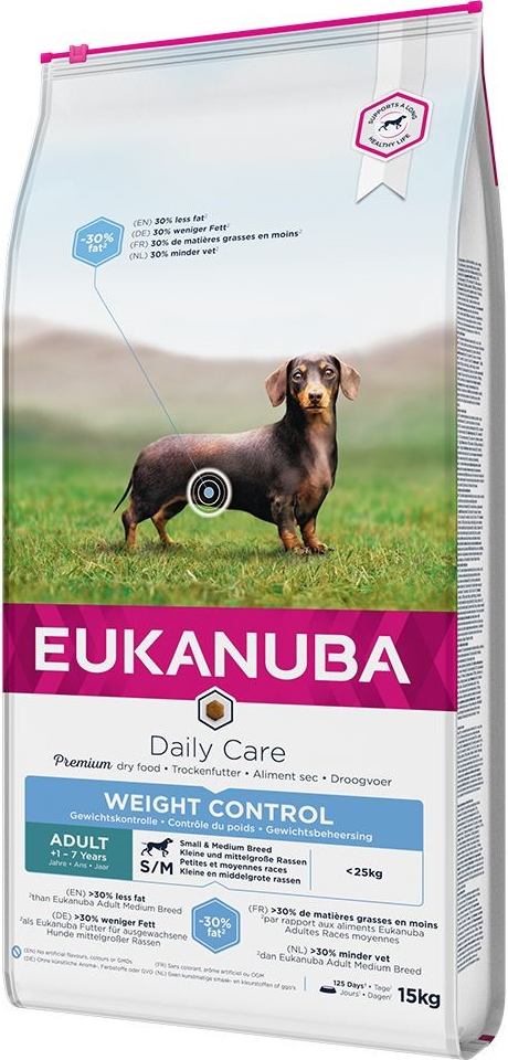 Eukanuba Daily Care Weight Control Small/Medium Adult Dog 2 x 15 kg