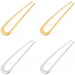 4 kusy sponek do vlasů ve tvaru U ve francouzském stylu, kovové vidličky do vlasů, sponky do vlasů – Hledejceny.cz