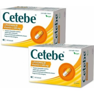 STADA Cetebe Lipozomální vitamin C 500 mg DUOPACK 2 x 60 tobolek – Hledejceny.cz
