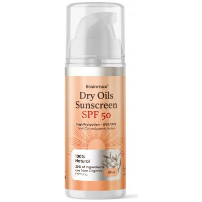 BrainMax Dry Oils Sunscreen Face, SPF 50, 50 ml – Sleviste.cz