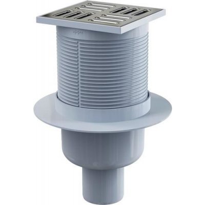 Alcadrain - Podlahová vpusť 105×105/50 mm přímá, mřížka nerez, kombinovaná zápachová uzávěra SMART APV32 – Hledejceny.cz