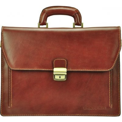 Gregorio Hladká kožená aktovka no. 819 hnědá – Sleviste.cz