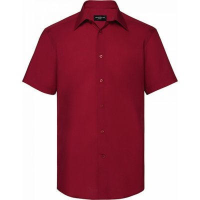 Russell Collection pánská košile z polybavlny lehce zúžená kolem pasu Z925 klasická červená – Zboží Mobilmania