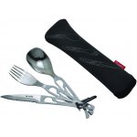 Baladeo ECO112 Basecamp cestovní příbor nerez neoprenové pouzdro černé – Zboží Mobilmania