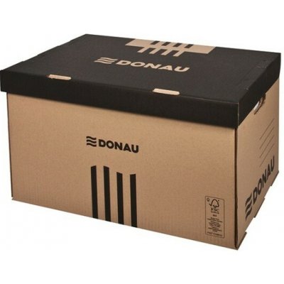 Donau Archivační krabice na 6 krabic s víkem - 55,5 x 37 x 31,5 cm hnědá – Zbozi.Blesk.cz