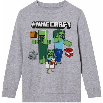Minecraft chlapecká mikina šedá – Zboží Dáma