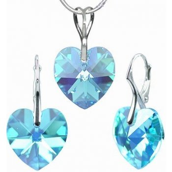 Swarovski Elements Srdce Aquamarine ABLSW015S