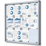 A-Z Reklama CZ Informační Vitrína s posuvnými dvířky s protipožární certifikací, SCSL12xA4 - pro 12 x A4 – Zboží Živě