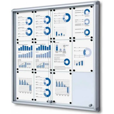 A-Z Reklama CZ Informační Vitrína s posuvnými dvířky s protipožární certifikací, SCSL12xA4 - pro 12 x A4 – Zboží Živě